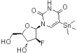 CAS 登录号：213136-14-2, 1-(2-脱氧-2-氟-beta-D-呋喃阿拉伯糖基)-5-(三甲基锡烷基)-2,4(1H,3H)-嘧啶二酮