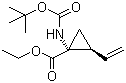 structure of CAS# 213316-49-5, (1R,2S)-1-叔丁氧羰基氨基-2-乙烯基环丙烷甲酸乙酯