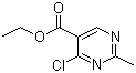 structure of CAS# 2134-36-3, 4-氯-2-甲基-5-嘧啶羧酸乙酯
