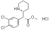 structure of CAS# 214149-42-5, (alphaR,2R)-rel-alpha-(3,4-二氯苯基)-2-哌啶乙酸甲酯盐酸盐