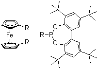 CAS 登录号：214151-82-3, 1,1'-二[2,4,8,10-四(叔丁基)二苯并[d,f][1,3,2]二氧杂磷杂卓-6-基]二茂铁