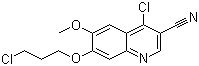 structure of CAS# 214470-68-5, 4-氯-7-(3-氯丙氧基)-3-氰基-6-甲氧基喹啉