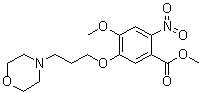 structure of CAS# 214472-37-4, 4-Methoxy-5-(3-(morpholin-4-yl)propoxy)-2-nitrobenzoic acid methyl ester