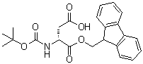 CAS # 214630-04-3, N-[(1,1-Dimethylethoxy)carbonyl]-D-aspartic acid 1-(9H-fluoren-9-ylmethyl) ester