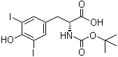 structure of CAS# 214630-08-7, N-[叔丁氧羰基]-3,5-二碘-D-酪氨酸