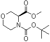 structure of CAS# 215917-98-9, (3S)-3,4-吗啉二甲酸 4-叔丁基 3-甲基酯