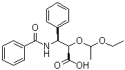 structure of CAS# 216094-54-1, (alphaR,betaS)-beta-(苯甲酰基氨基)-alpha-(1-乙氧基乙氧基)苯丙酸