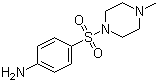 structure of CAS# 21623-68-7, 4-(4-甲基哌嗪-1-磺酰)苯胺