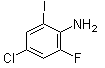 structure of CAS# 216393-67-8, 4-氯-6-氟-2-碘苯胺