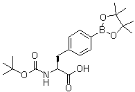 structure of CAS# 216439-76-8, N-[叔丁氧羰基]-4-(4,4,5,5-四甲基-1,3,2-二氧硼杂环戊烷-2-基)-L-苯丙氨酸