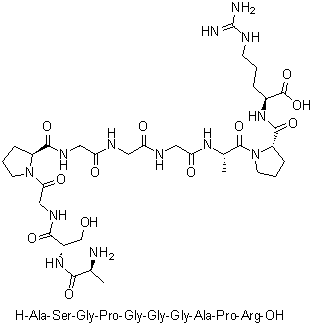 CAS 登录号：216487-55-7, L-丙氨酰-L-丝氨酰甘氨酰-L-脯氨酰甘氨酰甘氨酰甘氨酰-L-丙氨酰-L-脯氨酰-L-精氨酸