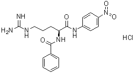 CAS 登录号：21653-40-7, Nalpha-苯甲酰基-L-精氨酰对硝基苯胺盐酸盐