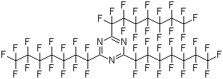 structure of CAS# 21674-38-4, 2,4,6-三(全氟庚基)-1,3,5-三嗪