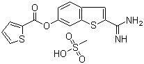 CAS # 217099-44-0, BCX 1470, 2-Thiophenecarboxylic acid 2-(aminoiminomethyl)benzo[b]thiophen-6-yl ester methanesulfonate (1:1)