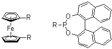 CAS # 217175-10-5, 1,1'-Bis[(11bR)-dinaphtho[2,1-d:1',2'-f][1,3,2]dioxaphosphepin-4-yl]ferrocene