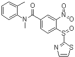 structure of CAS# 217438-17-0, N-甲基-N-(2-甲基苯基)-3-硝基-4-(2-噻唑基亚磺酰基)苯甲酰胺