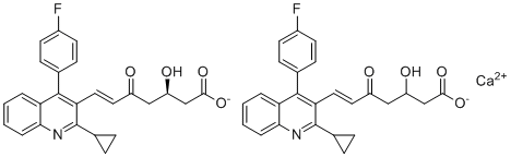 CAS 登录号：2180095-22-9, (3R,6E)-7-[2-环丙基-4-(4-氟苯基)-3-喹啉基]-3-羟基-5-氧代-6-庚烯酸钙(2:1)