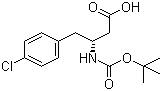 structure of CAS# 218608-96-9, (R)-N-叔丁氧羰基-3-氨基-4-(4-氯苯基)丁酸