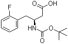 structure of CAS# 218608-99-2, (S)-N-叔丁氧羰基-3-氨基-4-(2-氟苯基)丁酸