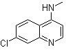 structure of CAS# 21875-67-2, 4-(甲基氨基)-7-氯喹啉