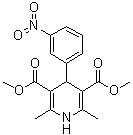 structure of CAS# 21881-77-6, 4-(间硝基苯基)-2,6-二甲基-1,4-二氢-3,5-吡啶二羧酸二甲酯