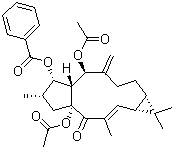 structure of CAS# 218916-52-0, 5,15-Diacetyl-3-benzoyllathyrol