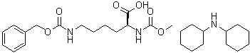structure of CAS# 218938-69-3, N2-(Methoxycarbonyl)-N6-[(phenylmethoxy)carbonyl]-L-lysine compd. with N-cyclohexylcyclohexanamine (1:1)