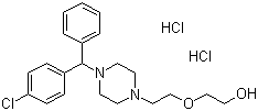 CAS 登录号：2192-20-3, 盐酸羟嗪, 2-[2-[4-(4-氯苯基)苯甲基-1-哌嗪基]乙氧基]-乙醇二盐酸盐