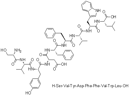 CAS # 219312-69-3, L-Seryl-L-valyl-L-tyrosyl-L-alpha-aspartyl-L-phenylalanyl-L-phenylalanyl-L-valyl-L-tryptophyl-L-leucine