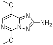 structure of CAS# 219715-62-5, 5,8-Dimethoxy-[1,2,4]triazolo[1,5-c]pyrimidin-2-amine