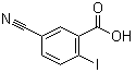 structure of CAS# 219841-92-6, 5-氰基-2-碘苯甲酸