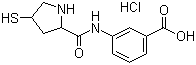 CAS 登录号：219909-83-8, 3-[(2S,4S)-4-巯基吡咯烷-2-羰酰胺基]苯甲酸盐酸盐