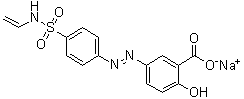 CAS 登录号：219957-04-7, 5-[[4-[(乙烯基氨基)磺酰基]苯基]偶氮]-2-羟基苯甲酸单钠盐