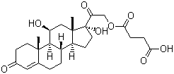 structure of CAS# 2203-97-6, 氢化可的松琥珀酸酯