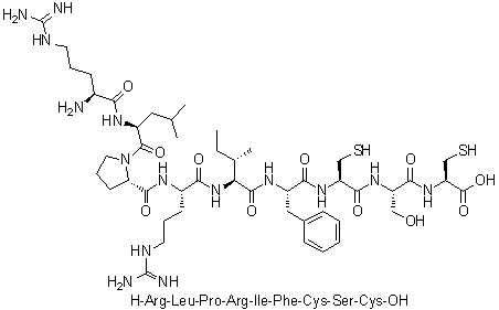CAS 登录号：220431-71-0, L-精氨酰-L-亮氨酰-L-脯氨酰-L-精氨酰-L-异亮氨酰-L-苯丙氨酰-L-半胱氨酰-L-丝氨酰-L-半胱氨酸