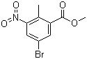 structure of CAS# 220514-28-3, 5-溴-2-甲基-3-硝基苯甲酸甲酯