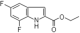 structure of CAS# 220679-10-7, 5,7-二氟-1H-吲哚-2-羧酸乙酯