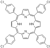 structure of CAS# 22112-77-2, 中位-四(4-氯苯基)卟吩