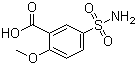 structure of CAS# 22117-85-7, 5-氨磺酰基-2-甲氧基苯甲酸