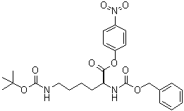 structure of CAS# 2212-69-3, N6-[(1,1-Dimethylethoxy)carbonyl]-N2-[(phenylmethoxy)carbonyl]-L-lysine 4-nitrophenyl ester