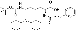CAS 登录号：2212-76-2, N-Cbz-N'-Boc-L-赖氨酸二环己胺盐, N-苄氧羰基-N'-叔丁氧羰基-L-赖氨酸二环己胺盐