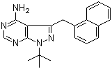structure of CAS# 221244-14-0, 4-Amino-1-tert-butyl-3-(1'-naphthylmethyl)pyrazolo[3,4-d]pyrimidine