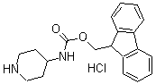 structure of CAS# 221352-86-9, 4-哌啶氨基甲酸 9H-芴-9-基甲酯单盐酸盐