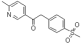 structure of CAS# 221615-75-4, 1-(6-甲基吡啶-3-基)-2-[4-(甲基磺酰基)苯基]乙酮