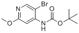 N-(5-溴-2-甲氧基-4-吡啶基)-氨基甲酸1,1-二甲基乙基酯分子结构 (CAS 2222857-00-1)