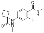 CAS # 2227589-23-1, Methyl 1-((3-fluoro-4-(methylcarbamoyl)phenyl)amino)cyclobutanecarboxylate