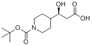structure of CAS# 2227741-18-4, (3S)-3-{1-[(叔-丁氧基)羰基]哌啶-4-基}-3-羟基丙酸
