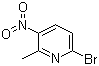 structure of CAS# 22282-96-8, 2-Bromo-6-methyl-5-nitropyridine