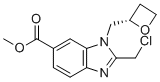 structure of CAS# 2230200-76-5, 甲基2-(氯甲基)-3-[[(2S)-氧杂环丁-2-基]甲基]苯并咪唑-5-羧酸酯