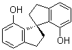 structure of CAS# 223259-63-0, (1S)-2,2',3,3'-四氢-1,1'-螺双[1H-茚]-7,7'-二醇